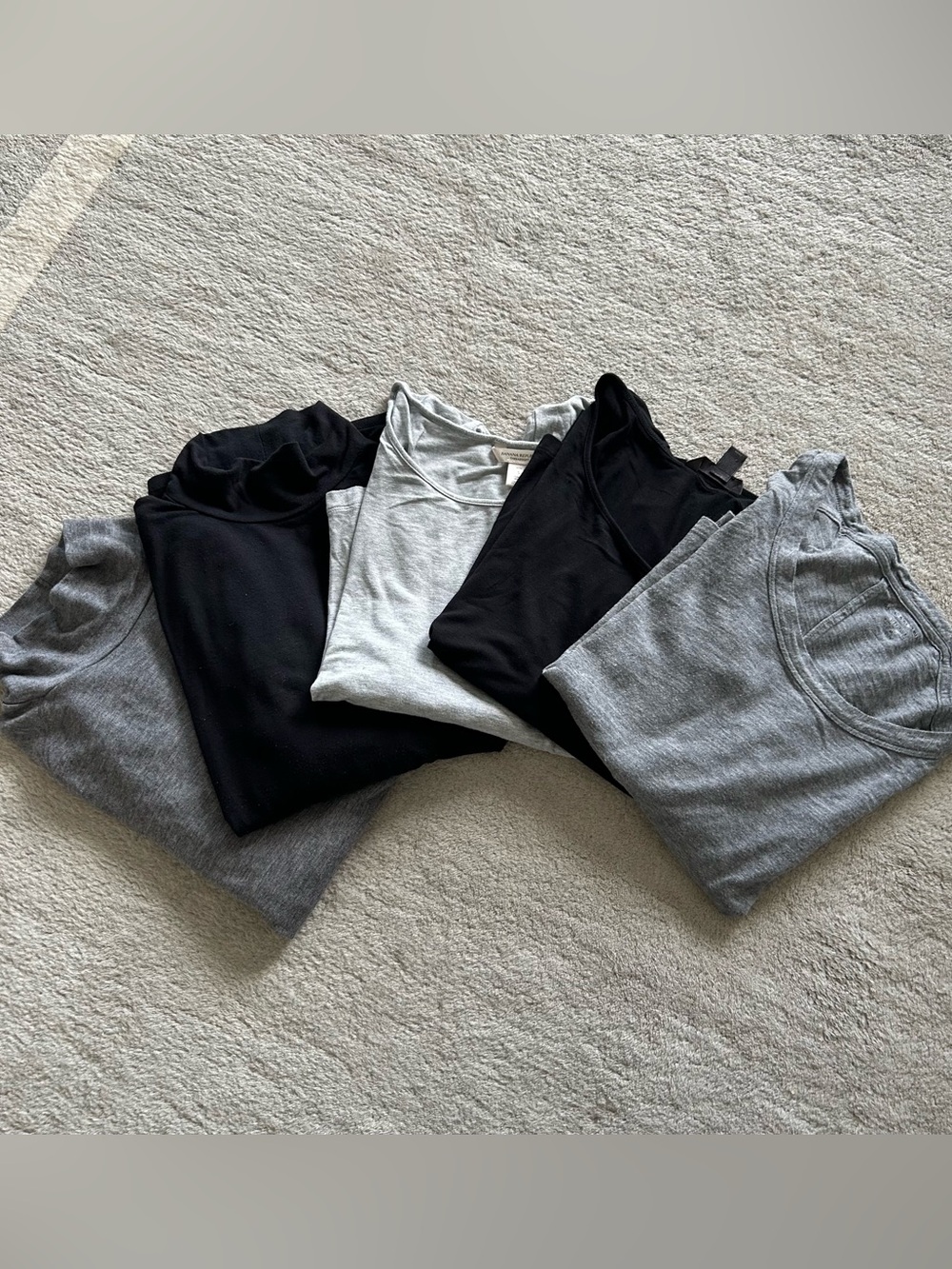 Banana Republic Women Black and Gray Tops 5 piece bundle